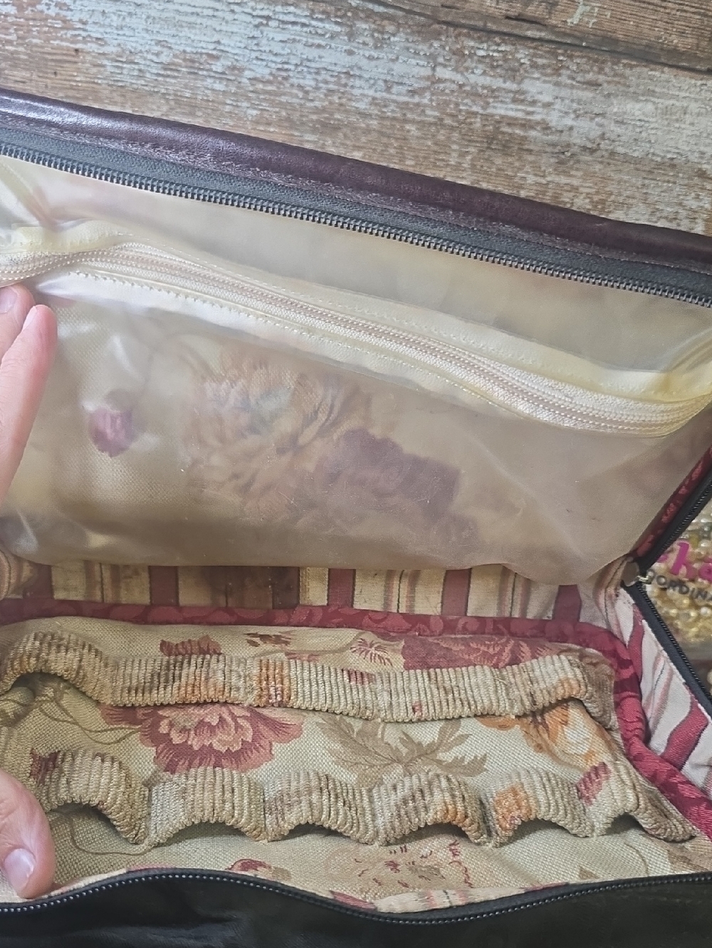 Brighton Lansky Travel Cosmetic & Toiletry Bag, Vintage 1990/2000 - Picture 6 of 10